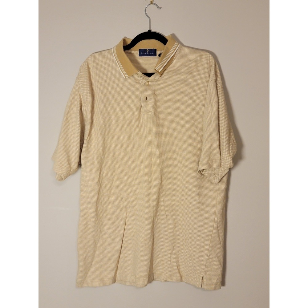 Bill Blass‎ Mens Knit Polo Shirt Size XL Short Sleeve, Collar, Cotton Great!